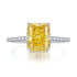 S925 Silver High Carbon Diamond 8 * 10mm Redion Cutting Ring for Women - MOWTE