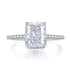 S925 Silver High Carbon Diamond 8 * 10mm Redion Cutting Ring for Women - MOWTE