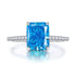 S925 Silver High Carbon Diamond 8 * 10mm Redion Cutting Ring for Women - MOWTE