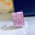 S925 Silver High Carbon Diamond 8 * 10mm Redion Cutting Ring for Women - MOWTE