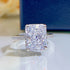 S925 Silver High Carbon Diamond 8 * 10mm Redion Cutting Ring for Women - MOWTE