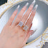 S925 Sterling Silver High-carbon Diamond Ring with Ice Flower Cut 12*14mm Simple Style - MOWTE