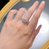 High-grade Imitation Diamond Ring 8mm Round White Diamond Wedding Ring for Women - MOWTE