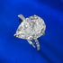 Hot-selling huge 10*14mm pear-shaped high-carbon diamond water drop pure silver engagement ring for women - MOWTE