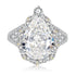 Luxurious Cluster-set High-carbon Imitation Diamond G Color 10*14mm Large Pear Cut Water Drop Engagement Ring - MOWTE