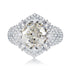 S925 Silver 10 * 10 White G High Carbon Diamond Ring - MOWTE