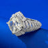 S925 Silver 10 * 10 White G High Carbon Diamond Ring - MOWTE