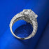 S925 Silver 10 * 10 White G High Carbon Diamond Ring - MOWTE