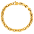 18K Gold-colored Handchain hip-hop titanium steel bracelet suitable for both men and women high-end O-shape - MOWTE