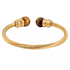 18K gold bracelet men and women hip-hop trend titanium Fried Dough Twists bangle adjustable opening - MOWTE