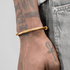 18K gold bracelet men and women hip-hop trend titanium Fried Dough Twists bangle adjustable opening - MOWTE