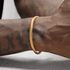 18K gold bracelet men and women hip-hop trend titanium Fried Dough Twists bangle adjustable opening - MOWTE