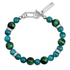 Green Tiger's Eye Beaded Bracelet for Men & Blue Agate Bead Bracelet for Women - Versatile Indie Handmade Jewelry - MOWTE