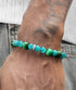 Green Tiger's Eye Beaded Bracelet for Men & Blue Agate Bead Bracelet for Women - Versatile Indie Handmade Jewelry - MOWTE