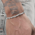 Silver titanium steel 8-shaped spiral bracelet hip-hop trend personality O-shape splicing bracelet high-end feel without fading - MOWTE