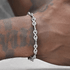 Silver titanium steel 8-shaped spiral bracelet hip-hop trend personality O-shape splicing bracelet high-end feel without fading - MOWTE