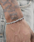 Silver titanium steel 8-shaped spiral bracelet hip-hop trend personality O-shape splicing bracelet high-end feel without fading - MOWTE