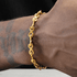 Silver titanium steel 8-shaped spiral bracelet hip-hop trend personality O-shape splicing bracelet high-end feel without fading - MOWTE