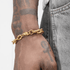 Silver titanium steel 8-shaped spiral bracelet hip-hop trend personality O-shape splicing bracelet high-end feel without fading - MOWTE