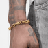 Silver titanium steel 8-shaped spiral bracelet hip-hop trend personality O-shape splicing bracelet high-end feel without fading - MOWTE