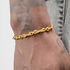 Silver titanium steel 8-shaped spiral bracelet hip-hop trend personality O-shape splicing bracelet high-end feel without fading - MOWTE