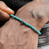 Natural turquoise bracelet men's hip-hop trend versatile handmade bead skull bracelet women's ins - MOWTE