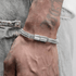 Double layer silver titanium steel bracelet for men with niche design magnet clasp versatile and trendy not fading - MOWTE