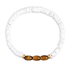 Round white shell bracelet for men and women simple and fashionable tiger eye stone handmade bead bracelet - MOWTE