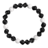 Cut black agate bracelet men trendy versatile white turquoise handmade bead bracelet for women minimalist ins - MOWTE