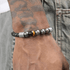 Purple Pearl Bracelet for Men Trendy Retro Versatile Weaving Rope Tiger Eye Stone Bracelet Women's High End Bracelet - MOWTE