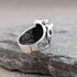 S925 pure silver precision kitten pirate Zoro eyes cat mouth for wealth cat men and women ring - MOWTE