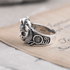S925 pure silver precision kitten pirate Zoro eyes cat mouth for wealth cat men and women ring - MOWTE