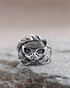 S925 pure silver precision kitten pirate Zoro eyes cat mouth for wealth cat men and women ring - MOWTE