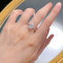 Fashionable and luxurious S925 silver inlaid high carbon diamond water droplet 8 * 12 ring - MOWTE