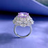 New Rich Lady's Happy Luxury Cherry Blossom Pink 10 * 12 Pink Diamond Ring - MOWTE