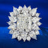 High carbon diamond 9 * 11mm rectangular ice flower cut luxury inlaid with diamonds - MOWTE