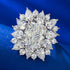 High carbon diamond 9 * 11mm rectangular ice flower cut luxury inlaid with diamonds - MOWTE