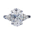 New Top Simulation Diamond Ring 8 * 12mm oval cut White Diamond Wedding Ring - MOWTE