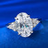 New Top Simulation Diamond Ring 8 * 12mm oval cut White Diamond Wedding Ring - MOWTE