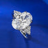 New Top Simulation Diamond Ring 8 * 12mm oval cut White Diamond Wedding Ring - MOWTE