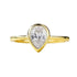 New S925 Silver Plated Gold 5 * 7 Pear Shaped Cutting Exquisite Versatile Basic Style Stackable Ring - MOWTE