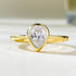 New S925 Silver Plated Gold 5 * 7 Pear Shaped Cutting Exquisite Versatile Basic Style Stackable Ring - MOWTE