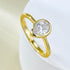 New S925 Silver Plated Gold 5 * 7 Pear Shaped Cutting Exquisite Versatile Basic Style Stackable Ring - MOWTE