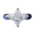 Four cornered irregular high carbon diamond ring for women 925 silver daily outfit - MOWTE