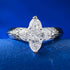 Four cornered irregular high carbon diamond ring for women 925 silver daily outfit - MOWTE