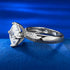 Four cornered irregular high carbon diamond ring for women 925 silver daily outfit - MOWTE