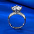 Four cornered irregular high carbon diamond ring for women 925 silver daily outfit - MOWTE