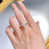 Four cornered irregular high carbon diamond ring for women 925 silver daily outfit - MOWTE