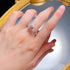 8 * 8 Fat Fang Papalacha High Carbon Diamond S925 Silver Engagement Ring - MOWTE