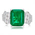 S925 pure silver exquisite top-level simulation emerald cut 10 * 12 rectangular luxury ring - MOWTE